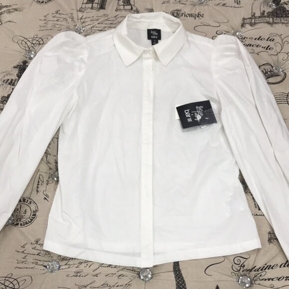 Becca Tilley x Bar III Victorian Puff-Sleeve Top - Picture 3 of 6